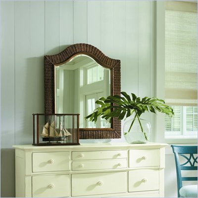 Stanley Furniture Coastal Living  Woven Mirror in Medium Woodtone