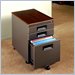 Studio RTA Office Line Mobile 3-Drawer Pedestal in Pewter and Rosewood