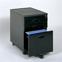 Studio RTA 2 Drawer Mobile Metal File Cabinet in Black