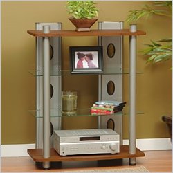 Studio RTA Voyager Entertainment Center in Champagne and Maple