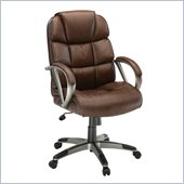 Studio RTA Gruga Deluxe Brown Leather Executive Chair