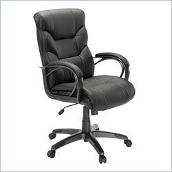 Studio RTA Gruga Deluxe Black Leather Executive Chair