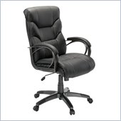 Studio RTA Gruga Deluxe Black Leather Executive Chair