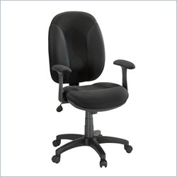 Studio RTA Gruga Black Fabric Task Chair with Arms