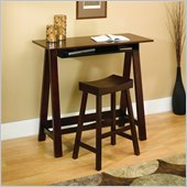 Studio RTA Laurel Canyon Trestle Desk with Stool in Espresso/Black