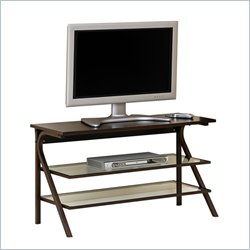 Studio RTA Akimbo Panel TV Stand in Bronze/Espresso