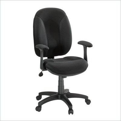 Studio RTA Gruga Black Fabric Task Chair with Arms