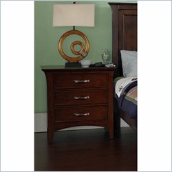 Samuel Lawrence Furniture Bridgeport Merlot 3 Drawer Nightstand by Samuel Lawrence Furniture