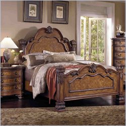 Samuel Lawrence Furniture Monaco Dark Wood Mansion Panel Bed 2 Piece Bedroom Set by Samuel Lawrence Furniture