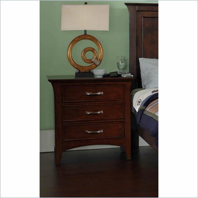 Samuel Lawrence Furniture Bridgeport Merlot 3 Drawer Nightstand