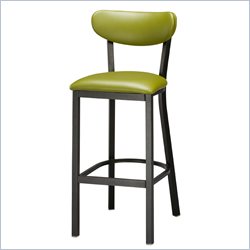 Regal Lewis 24" High Classic Cushioned Metal Counter Stool