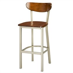 Regal Hastings 30" High Classic Wooden Seat and Back Bar Stool