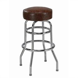 Regal Belford 30 Retro Backless Chrome Swivel Bar Stool