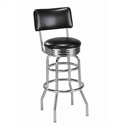 Regal Campino 30 High Round Chrome Swivel Bar Stool