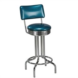 Regal Floriana 30 High Round Chrome Swivel Bar Stool