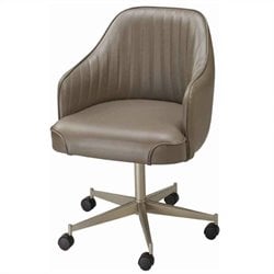 Regal Limiera 18" Retro Banker's Metal Upholstered Seat Chair