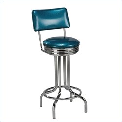 Regal Floriana 26 High Round Chrome Swivel Counter Stool