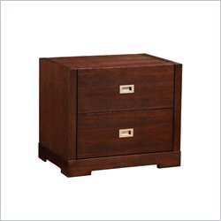 Allora Furniture Brooklyn Wood Nightstand in Walnut