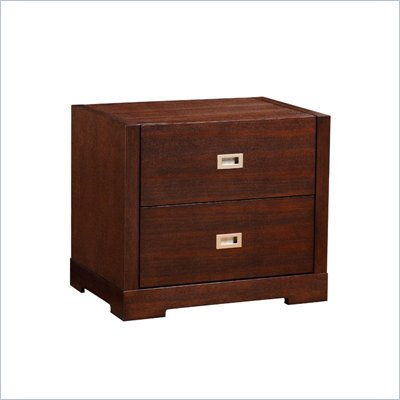Allora Furniture Brooklyn Wood Nightstand in Walnut
