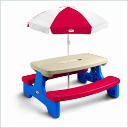 Little Tikes Easy Store Large Picnic Table w/ Umbrella