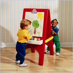 Little Tikes Double Sides Paper & Chalkboard Easel in Red