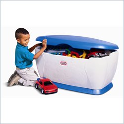 Little Tikes Giant Toy Chest w/ Detachable Lid in Blue/White