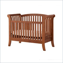 Status Furniture Milcroft Stages Convertible Wood Baby Crib in Walnut