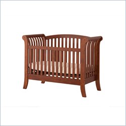 Status Furniture Milcroft Stages Convertible Wood Baby Crib in Mahogany
