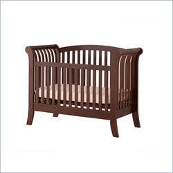 Status Furniture Milcroft Stages Convertible Wood Baby Crib in Espresso
