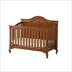 Status Furniture Somerset Stages Convertible Wood Baby Crib in Walnut