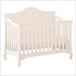 Status Furniture Somerset Stages Convertible Wood Baby Crib in Antique White