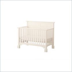 Status Furniture Richmond Stages Convertible Wood Baby Crib in Antique White