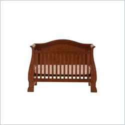 Status Furniture Sussex Stages White Convertible Wood Baby Crib in Walnut