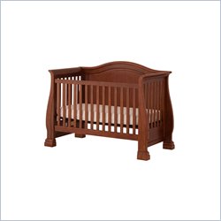 Status Furniture Sussex Stages White Convertible Wood Baby Crib in Mahogany