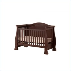 Status Furniture Sussex Stages White Convertible Baby Crib in Espresso