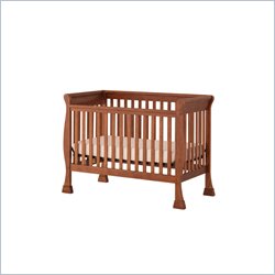Status Furniture Birkdale Stages Convertible Wood Baby Crib in Walnut