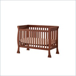 Status Furniture Birkdale Stages Convertible Wood Baby Crib in Mahogany