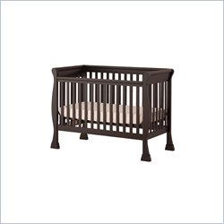 Status Furniture Birkdale Stages Convertible Wood Baby Crib in Rubbed Black