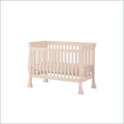 Status Furniture Birkdale Stages Convertible Wood Baby Crib in Antique White