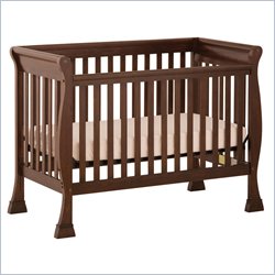 Status Furniture Birkdale Stages Convertible Wood Baby Crib in Espresso