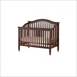 Status Furniture Montrose Stages Convertible Wood Baby Crib in Espresso