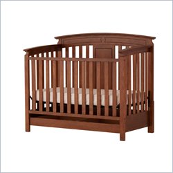Status Furniture Brookfield Stages Convertible Wood Baby Crib in Walnut Best Price