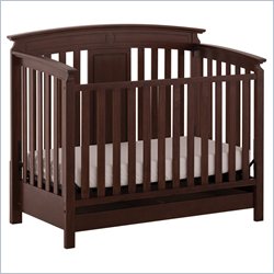 Status Furniture Brookfield Stages Convertible Wood Baby Crib in Espresso Best Price
