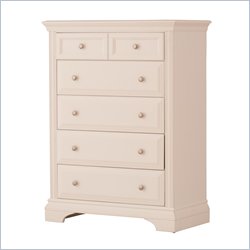 Status Furniture Brookfield Baby Nursery 5-Drawer Dresser in Antique White