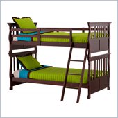 Status Furniture Carrara Twin over Twin Kids Bunk Bed in Cherry