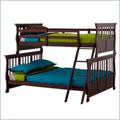 Status Furniture Carrara Twin over Full Kids Bunk Bed in Cherry