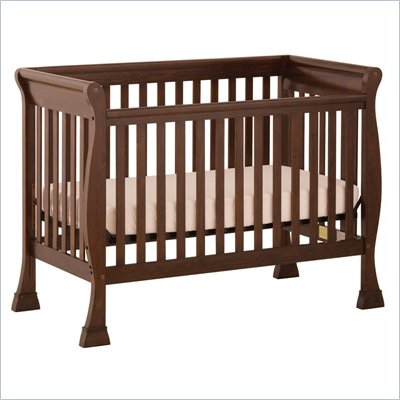 Status Furniture Birkdale Stages Convertible Wood Baby Crib in Espresso