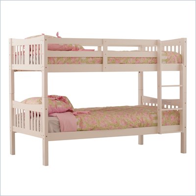 Status Furniture Caribou Kids Twin over Twin Bunk Bed in White