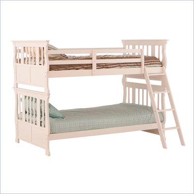 Status Furniture Carrara Twin over Twin Kids Bunk Bed in White