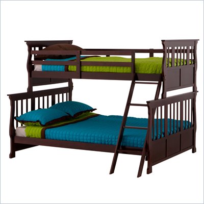 Status Furniture Carrara Twin over Full Kids Bunk Bed in Cherry